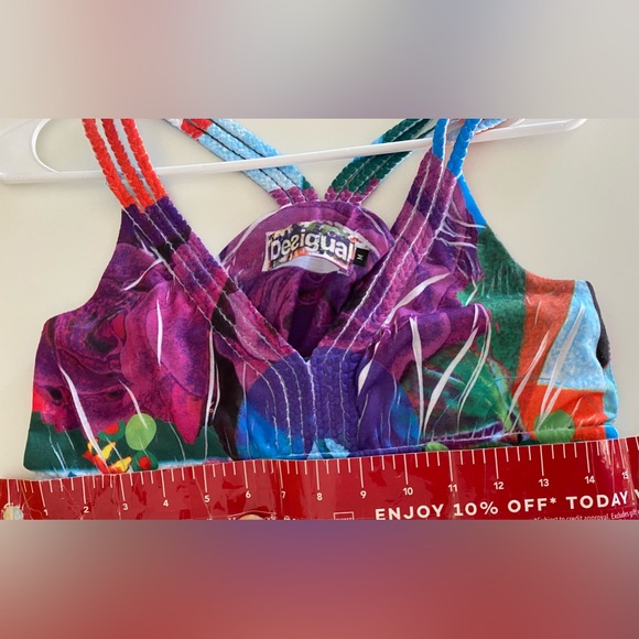 DESIGUAL Patterned Colorful Strap Mini Dress - Picture 7 of 8